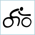 Bicycling (moderate) - 13/mph